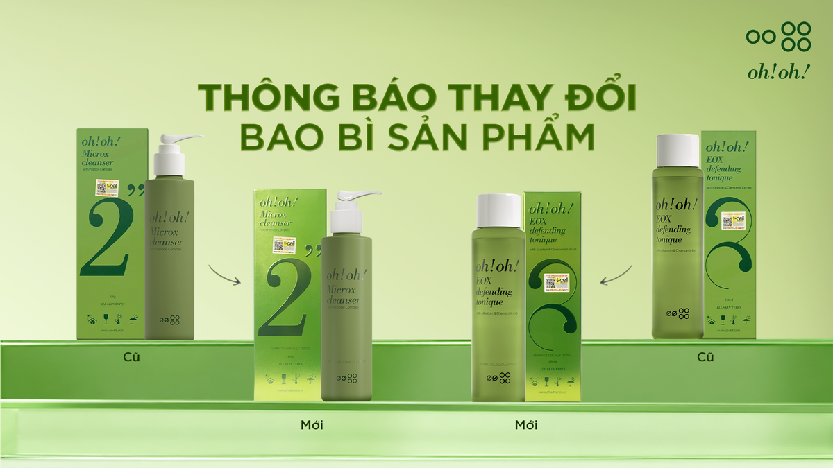 ANNOUNCEMENT OF PACKAGING CHANGES FOR SOME OH!OH! PRODUCTS