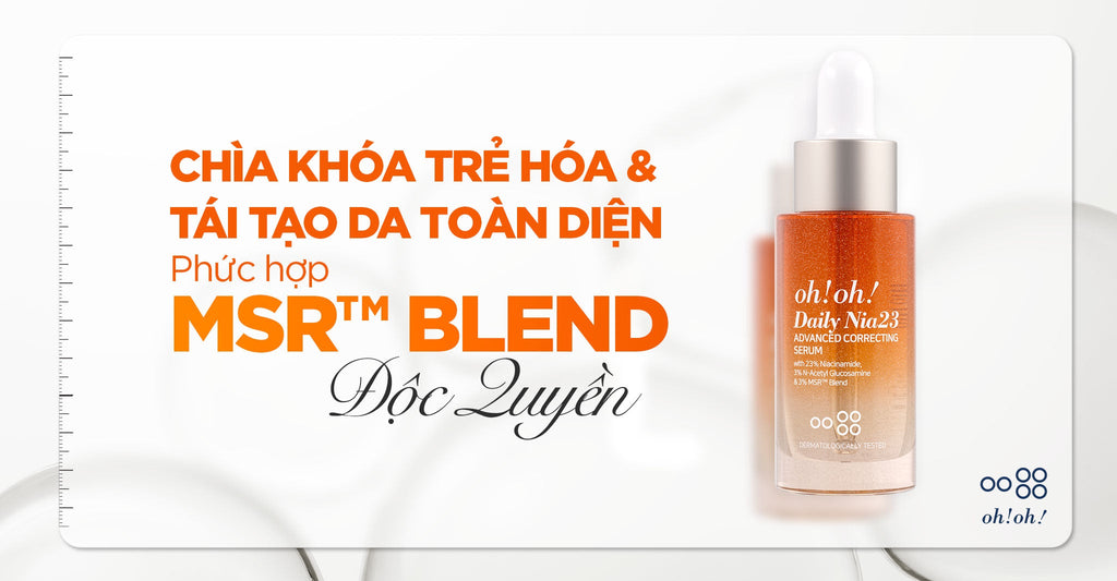 MSR™ Peptide Blend – “Vũ khí bí mật” chống lão hóa trong oh!oh! Daily Nia23 Advanced Correcting Serum