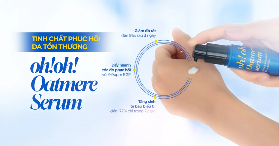 oh!oh! Oatmere Serum 9.9 ppm EGF Có Tốt Không? Chuyên Gia Nói Gì Về Khả Năng "Nâng Tầm" Hiệu Quả Treatment, Giúp Da Căng Bóng, Giảm Nám Vượt Trội?