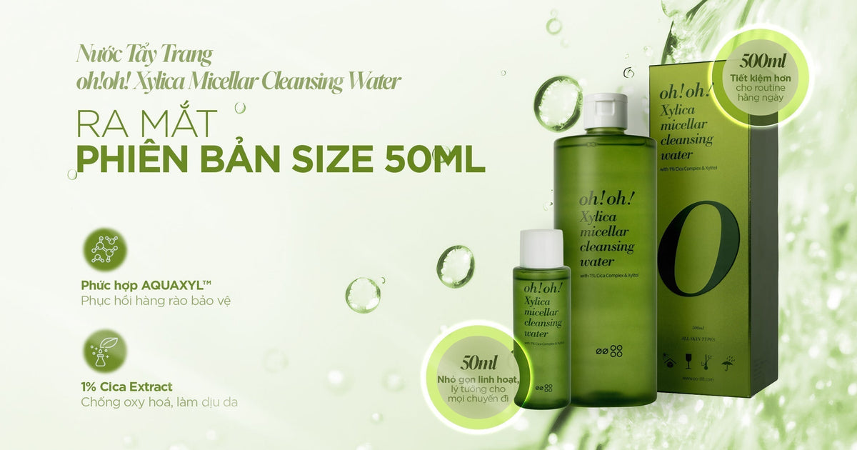 💦 OH!OH! XYLICA MICELLAR CLEANSING WATER 500ML LAUNCHES NEW LOOK AND 50ML VERSION