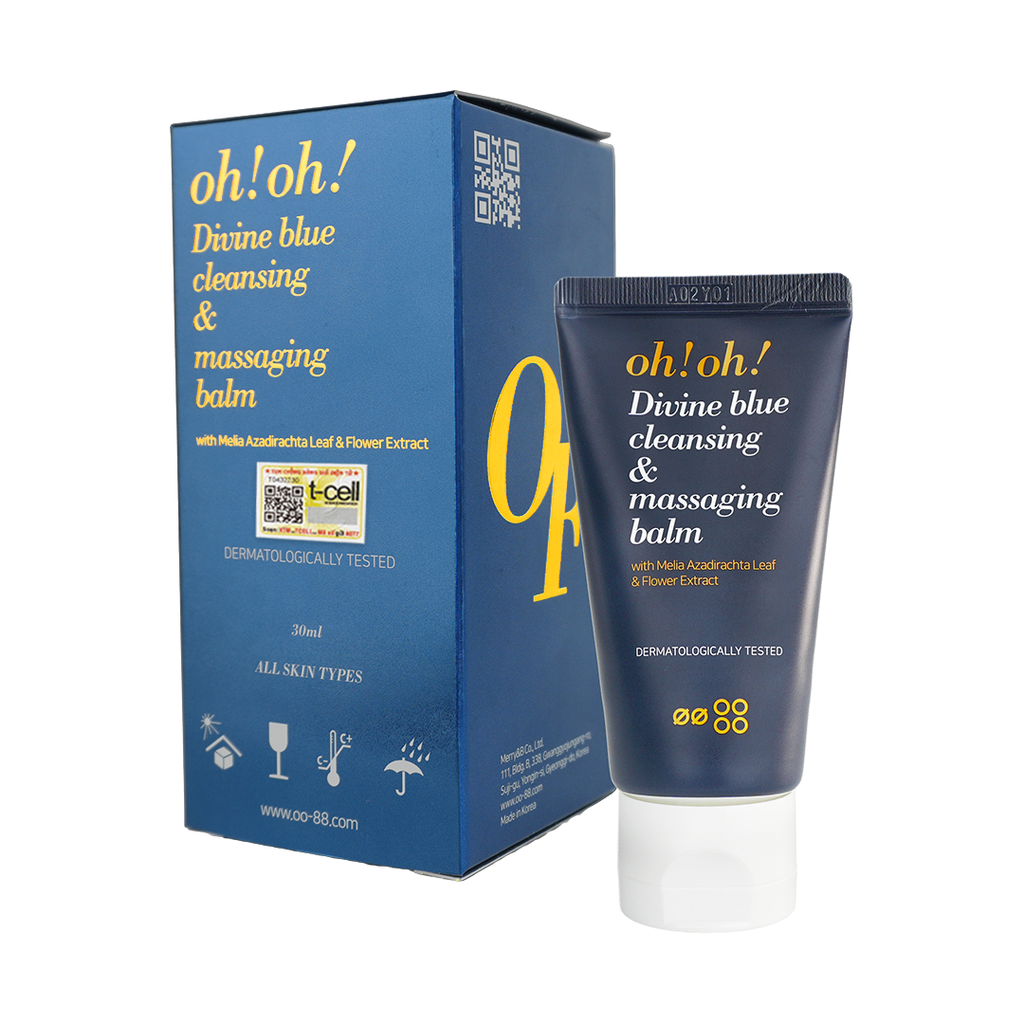 Sáp Tẩy Trang Làm Sạch Sâu, Làm Dịu Da oh!oh! Divine Blue Cleansing & Massaging Balm 30ml/150ml (with Melia Azadirachta Leaf & Flower Extract)