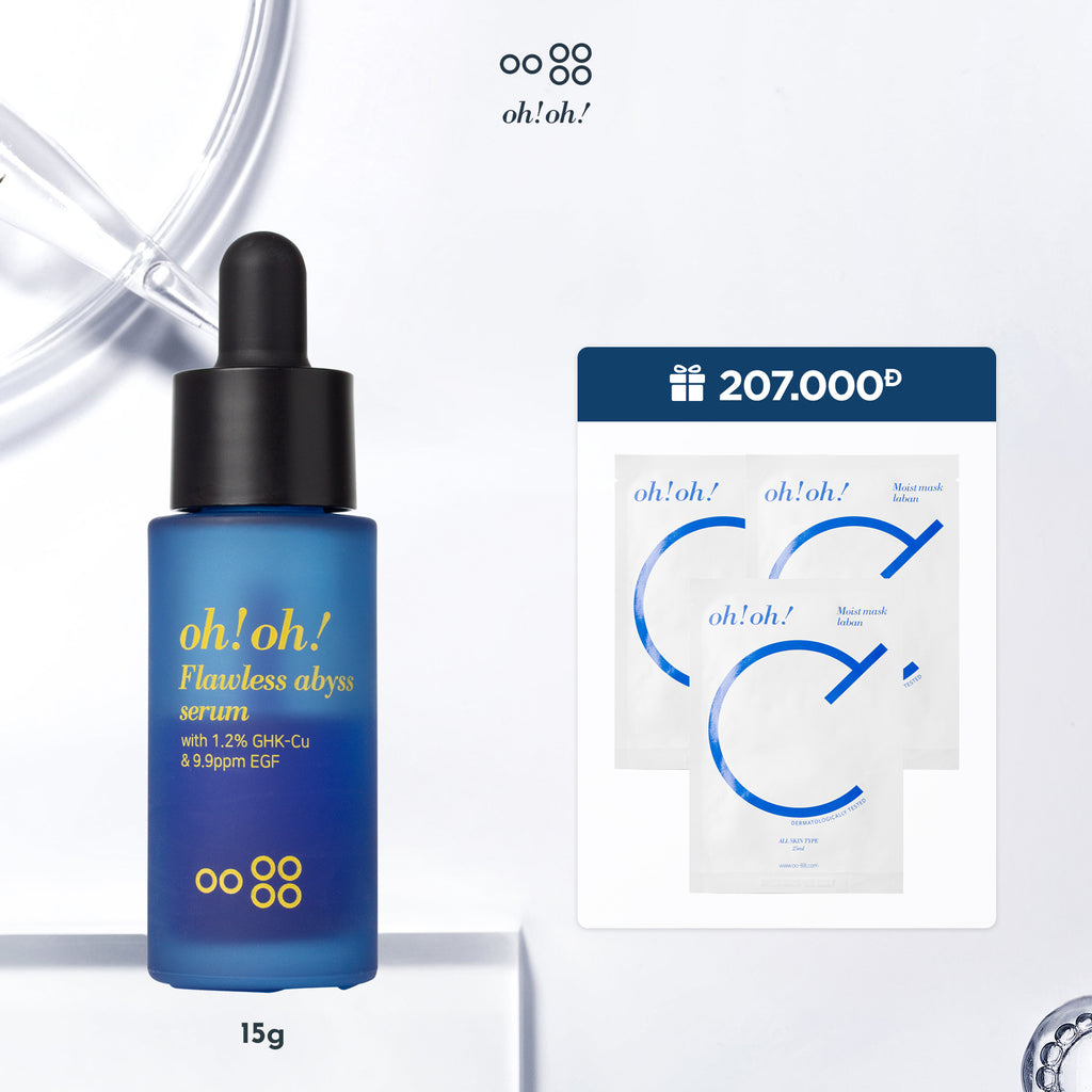 Tinh Chất Giảm Sẹo Lõm & Chống Lão Hoá oh!oh! Flawless Abyss Serum (with 1.2% GHK-Cu & 9.9ppm EGF) (15g)