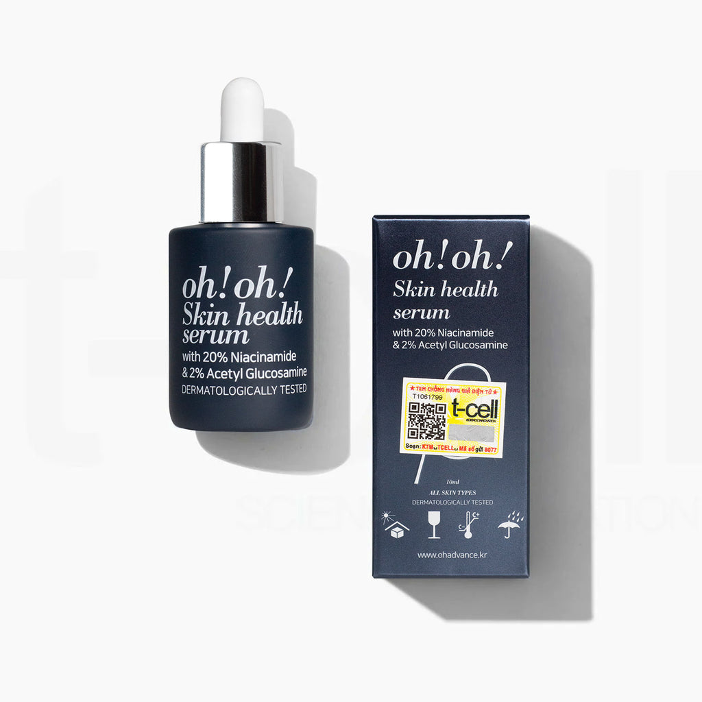 Tinh Chất Kiểm Soát Bã Nhờn Và Dưỡng Sáng Mờ Thâm oh!oh! Skin Health Serum 10ml/30ml (with 20% Niacinamide & 2% Acetyl Glucosamine)