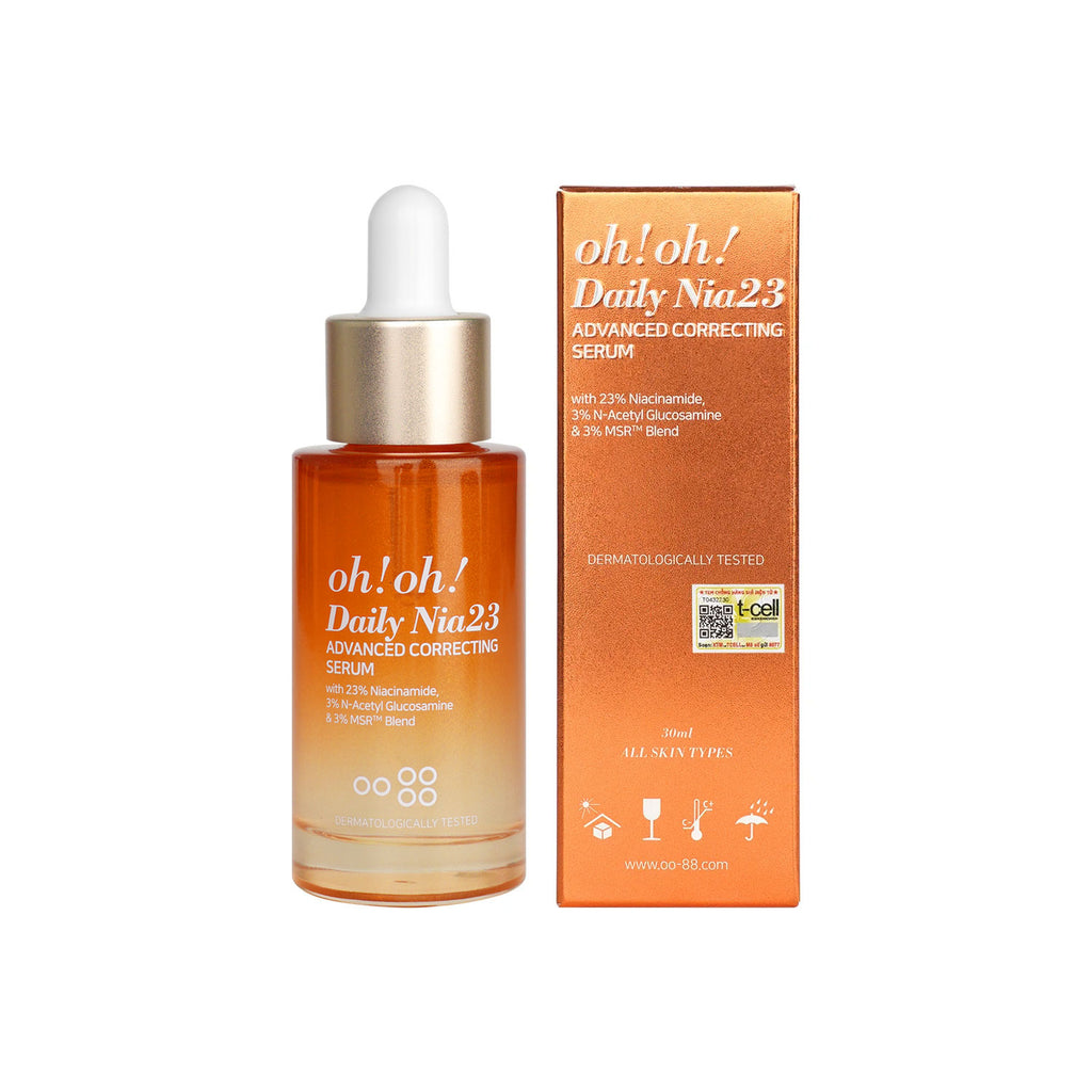Tinh chất sửa chữa sắc tố chuyên sâu, sáng da & giảm thâm nám oh!oh! Daily Nia23 Advanced Correcting Serum 30ml (with 23% Niacinamide, 3% N-Acetyl Glucosamine & 3% MSR™ Blend)