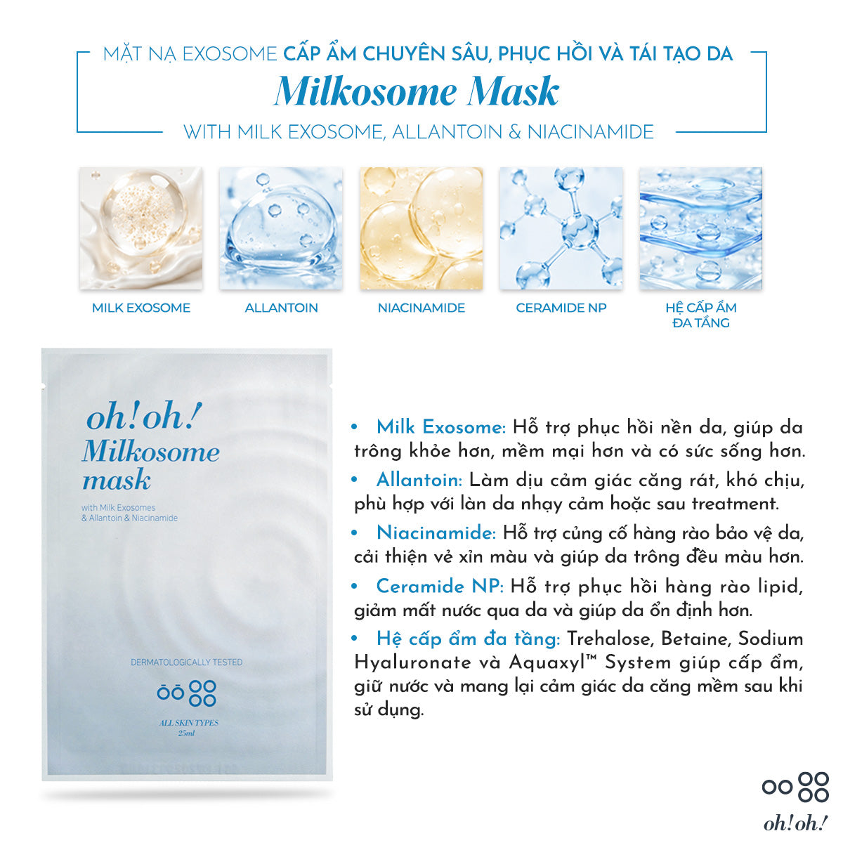 oh!oh! Milkosome Mask 10 x 25ml