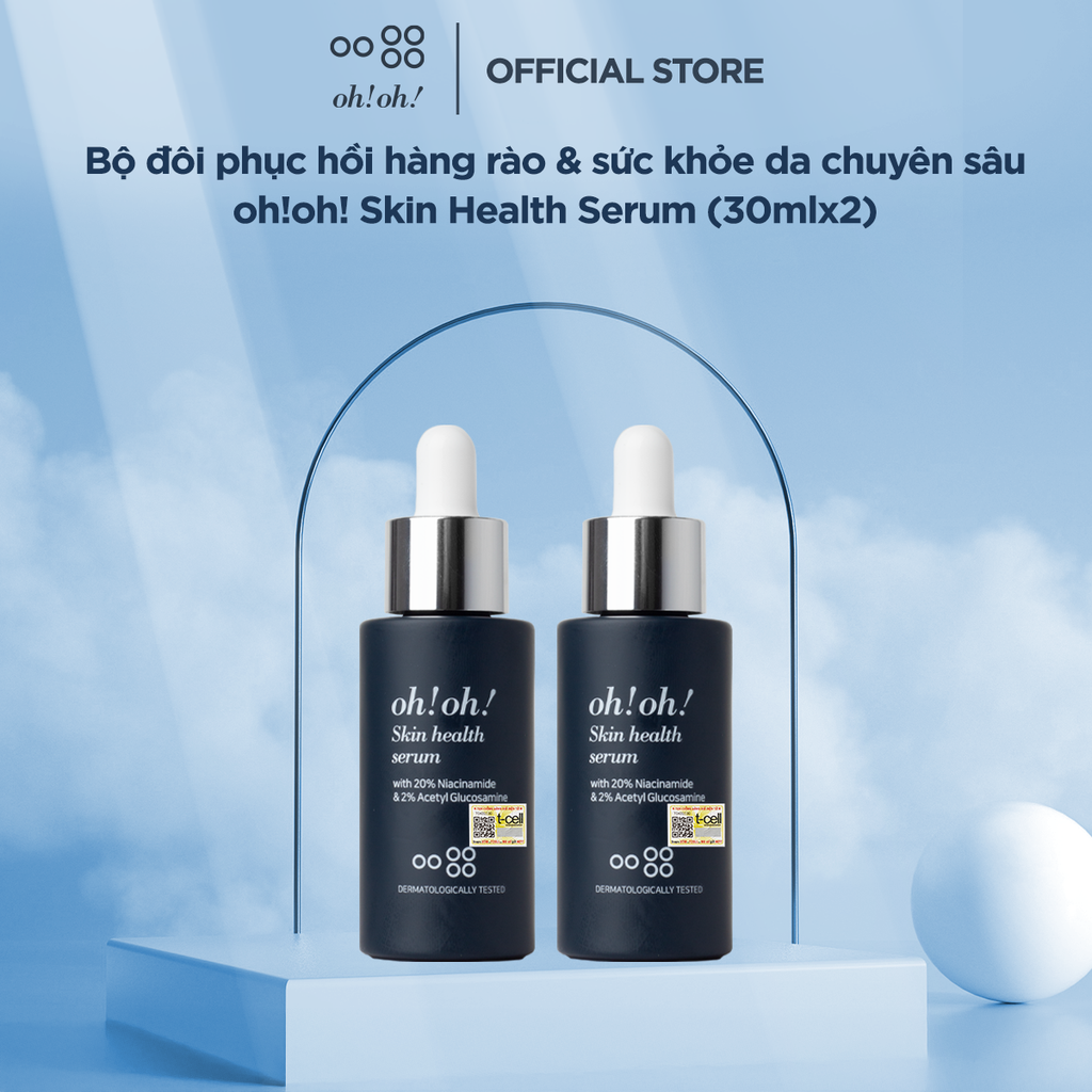 Bộ đôi phục hồi hàng rào & sức khỏe da chuyên sâu oh!oh! Skin Health Serum (30mlx2)