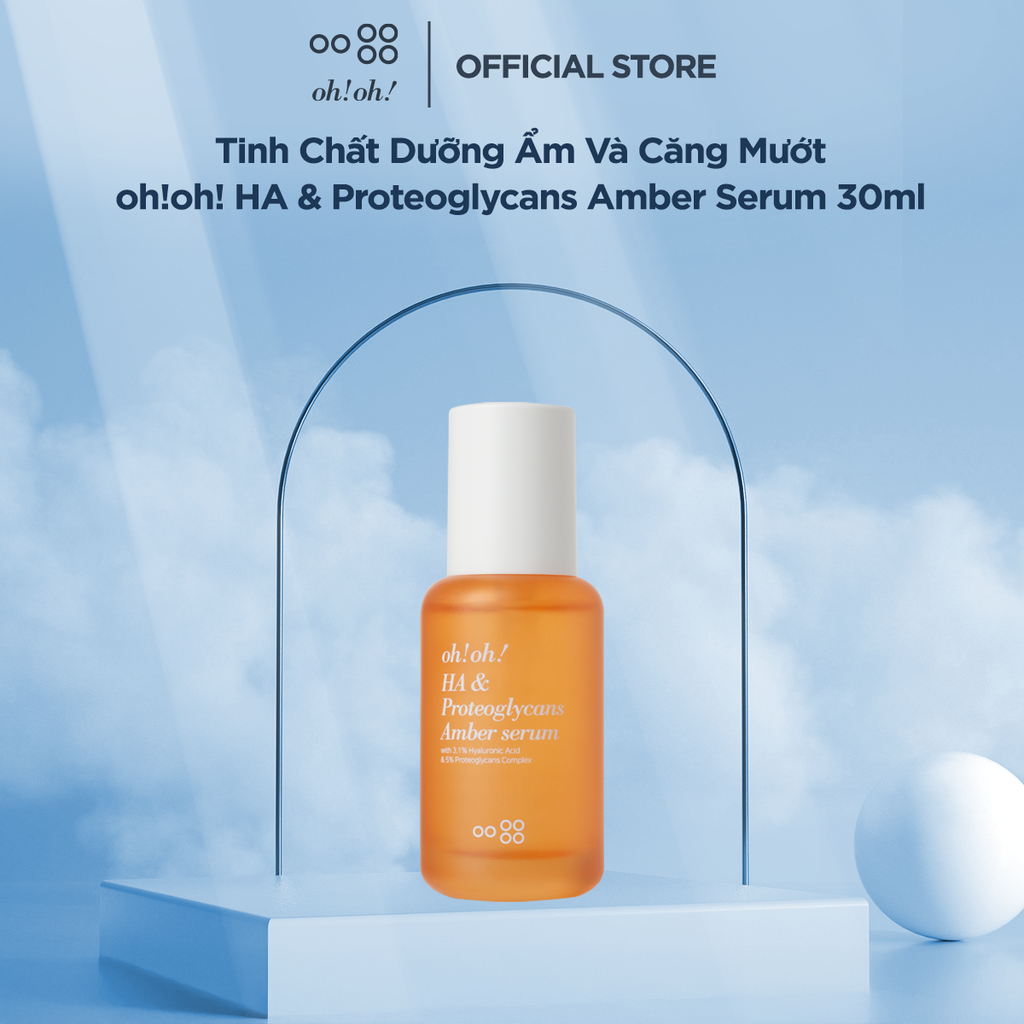 Tinh Chất Dưỡng Ẩm, Phục Hồi & Trẻ Hóa Da oh!oh! HA & Proteoglycans Amber Serum 30ml (with 3.1% Hyaluronic Acid & 5% Proteoglycans Complex)