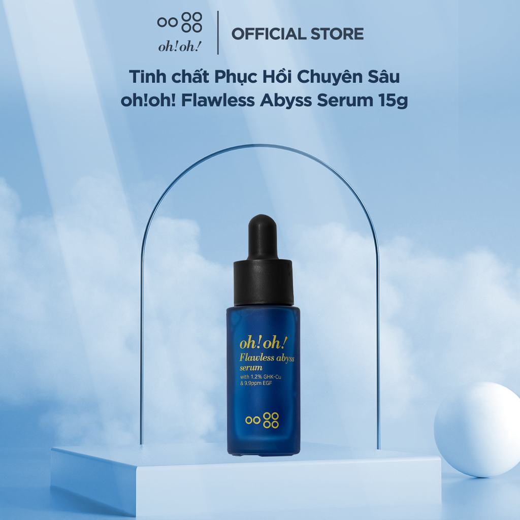 Tinh Chất Giảm Sẹo Lõm & Chống Lão Hoá oh!oh! Flawless Abyss Serum 15g (with 1.2% GHK-Cu & 9.9ppm EGF)