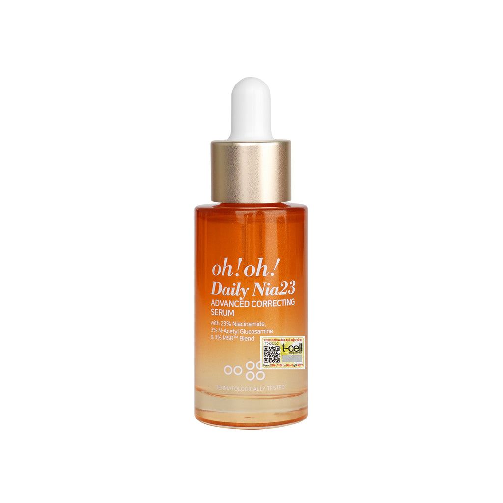 Tinh chất sửa chữa sắc tố chuyên sâu, sáng da & giảm thâm nám oh!oh! Daily Nia23 Advanced Correcting Serum 30ml (with 23% Niacinamide, 3% N-Acetyl Glucosamine & 3% MSR™ Blend)