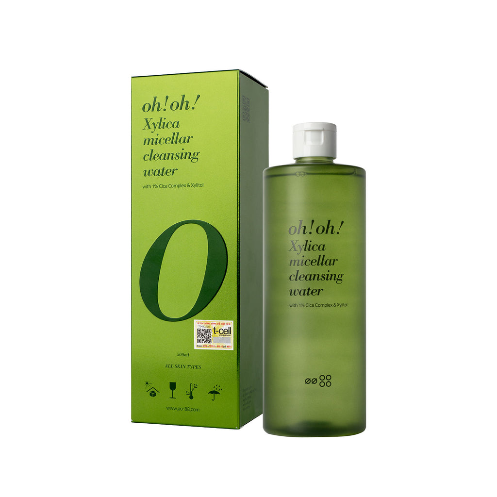 Nước Tẩy Trang Chuyên Sâu Phục Hồi Màng Lipid oh!oh! Xylica Micellar Cleansing Water 30ml/ 500ml (with 1% Cica Complex & Xylitol)