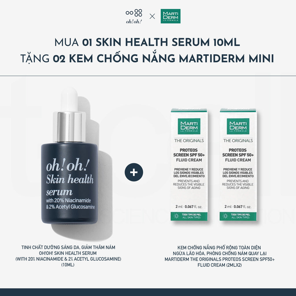Tinh Chất Dưỡng Sáng Da, Giảm Thâm Nám oh!oh! Skin Health Serum (with 20% Niacinamide & 2% Acetyl Glucosamine)